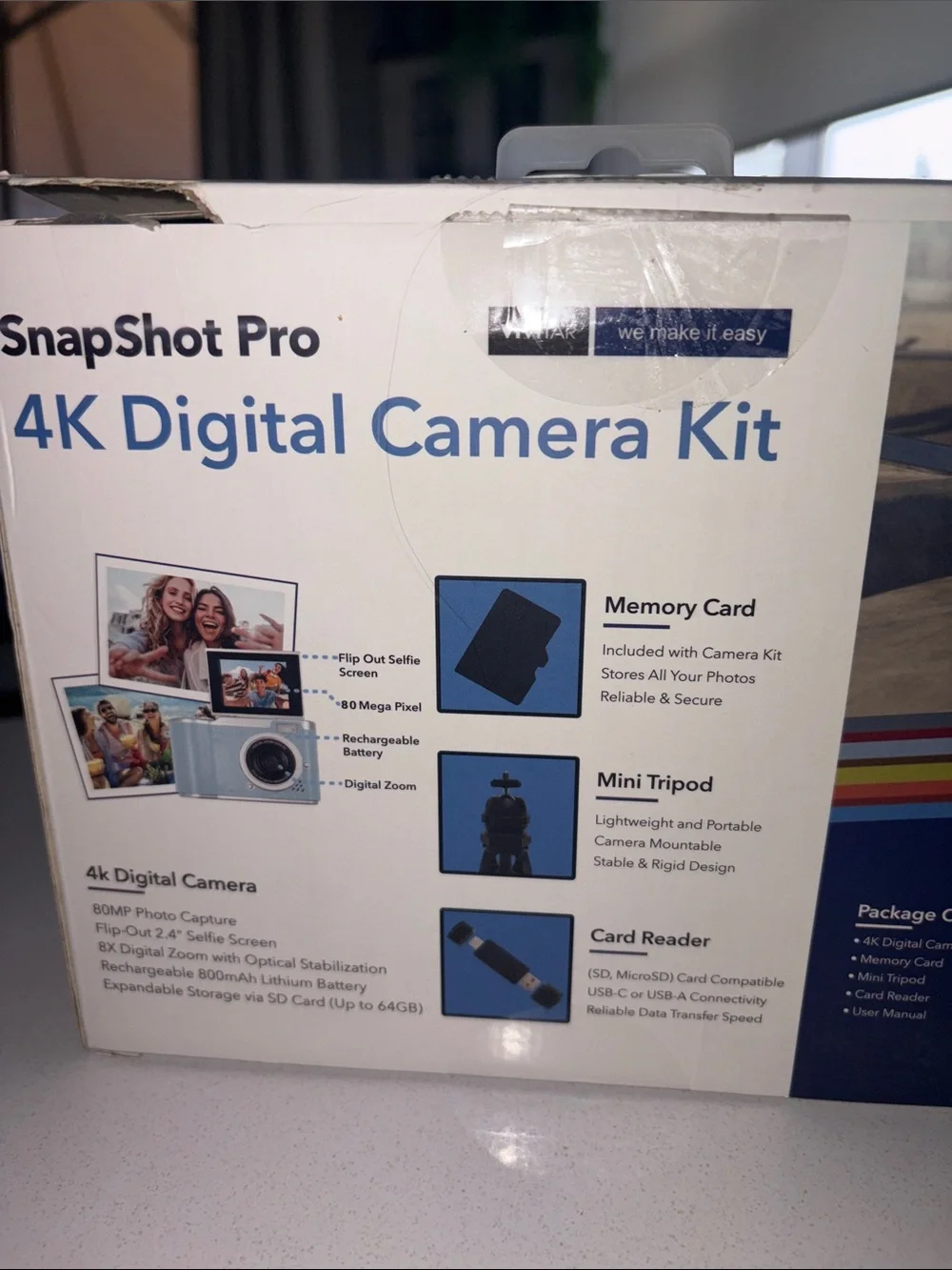 SnapShot Pro 4K Digital Camera Kit in Light Blue